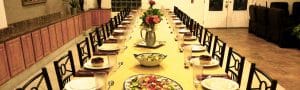 Dinner table at The Villa Orlando