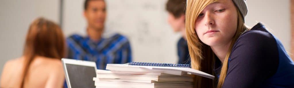 Young Girl Studying