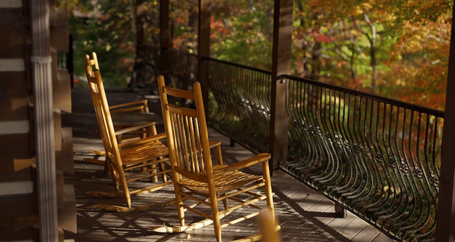 Smoky Mountain Lodge porch view