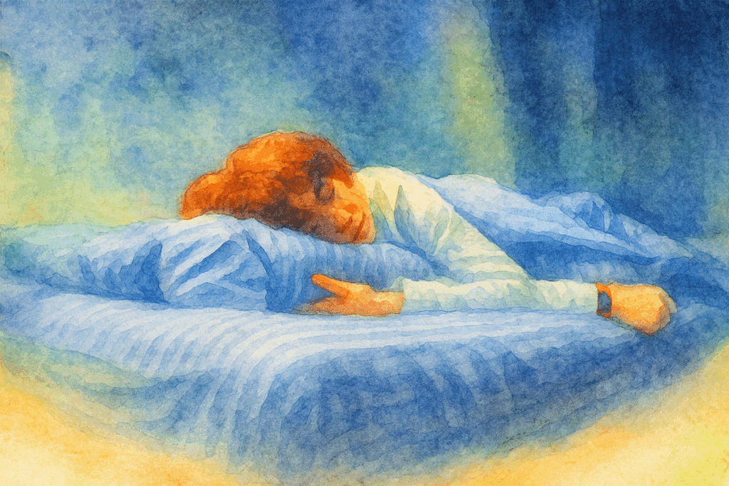 Pasadena Villa - Featured Image - Watercolor painting of person asleep in bed